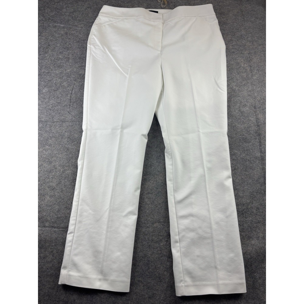 Chico's Womens 3/XLWhite Straight Leg Dress Pants NWT Old Money Capsule Wardrobe
